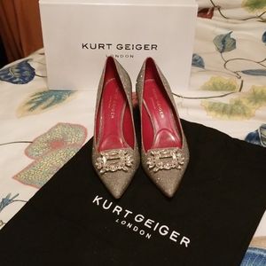 Kurt Geiger, Pia Jewel Silver, womens shoes
